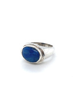 Vintage & Occasion Occasion ring met donkerblauwe lapis lazuli