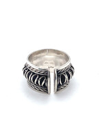 Vintage & Occasion Occasion brede geoxideerde ring