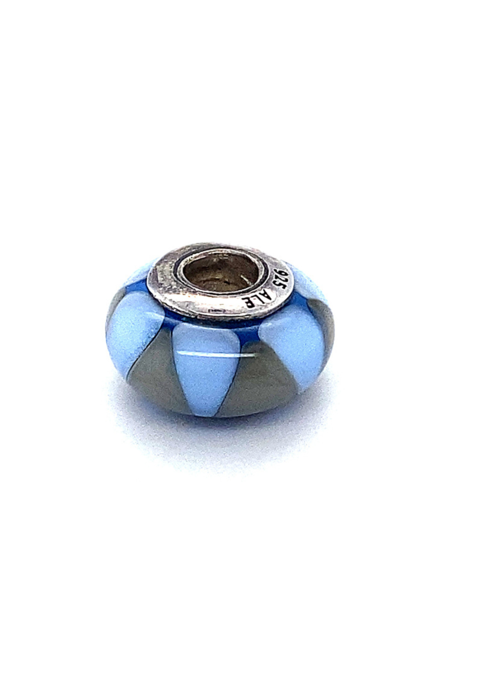 Vintage & Occasion Occasion Pandora glas bedel blauw / grijs