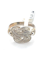 Vintage & Occasion Nieuwe zilveren mattenklopper ring