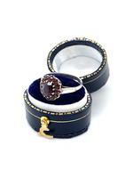 Vintage & Occasion Occasion zilveren Engelse ring met 13 granaten