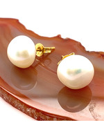Vintage & Occasion Occasion oorknoppen met witte barokvormige zoetwaterparels