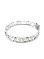 Vintage & Occasion Occasion zilveren bangle met patroon