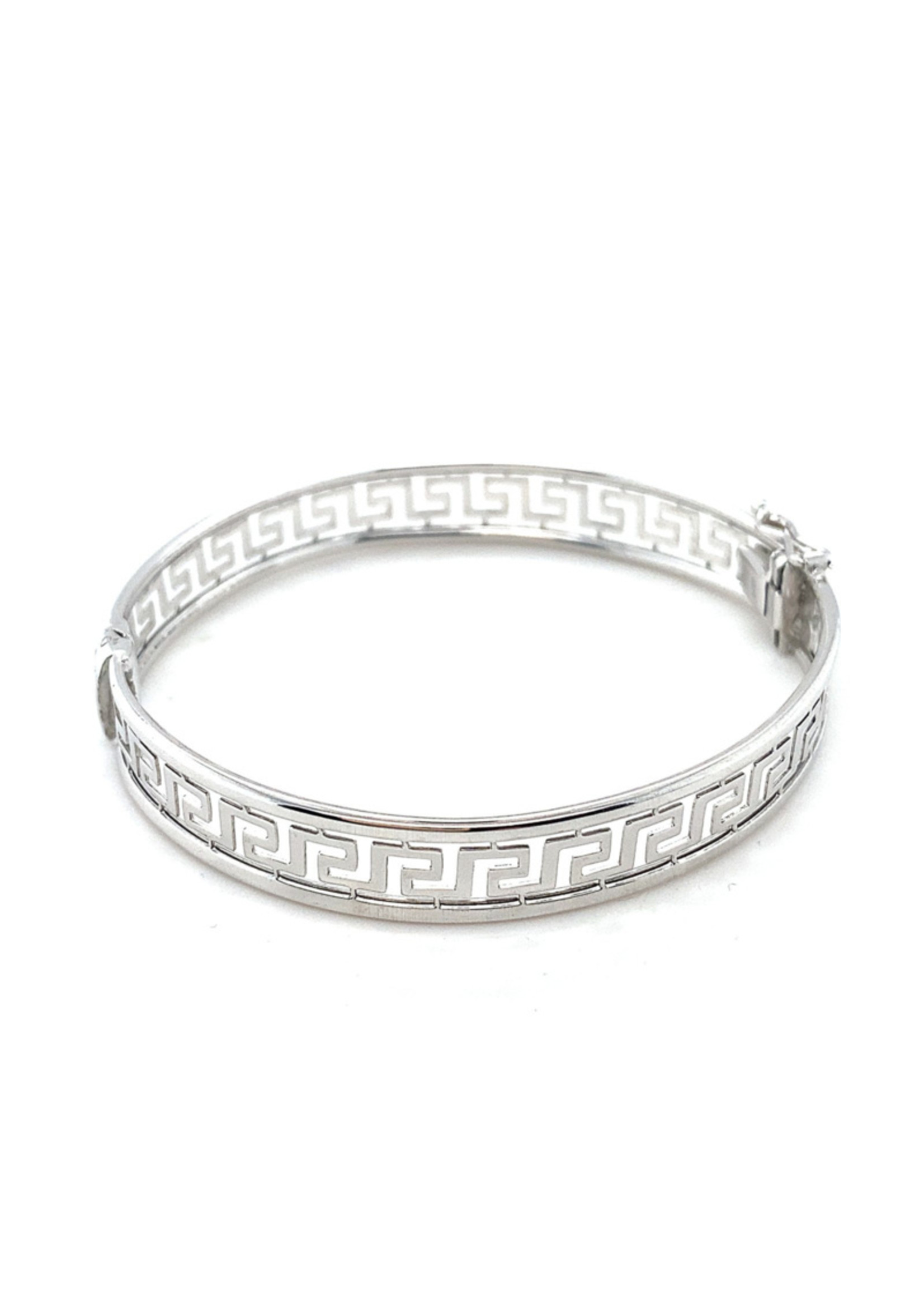 Vintage & Occasion Occasion zilveren bangle met patroon
