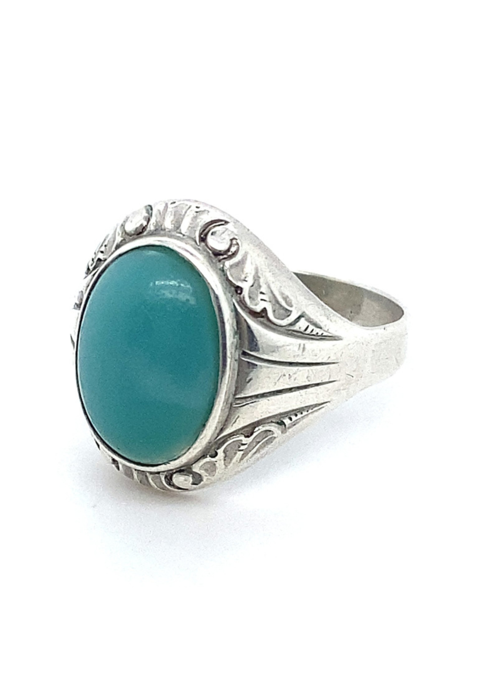 Vintage & Occasion Occasion ring met blauwe turkoois