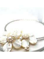 Vintage & Occasion Occasion choker met parelmoer en zoetwaterparels