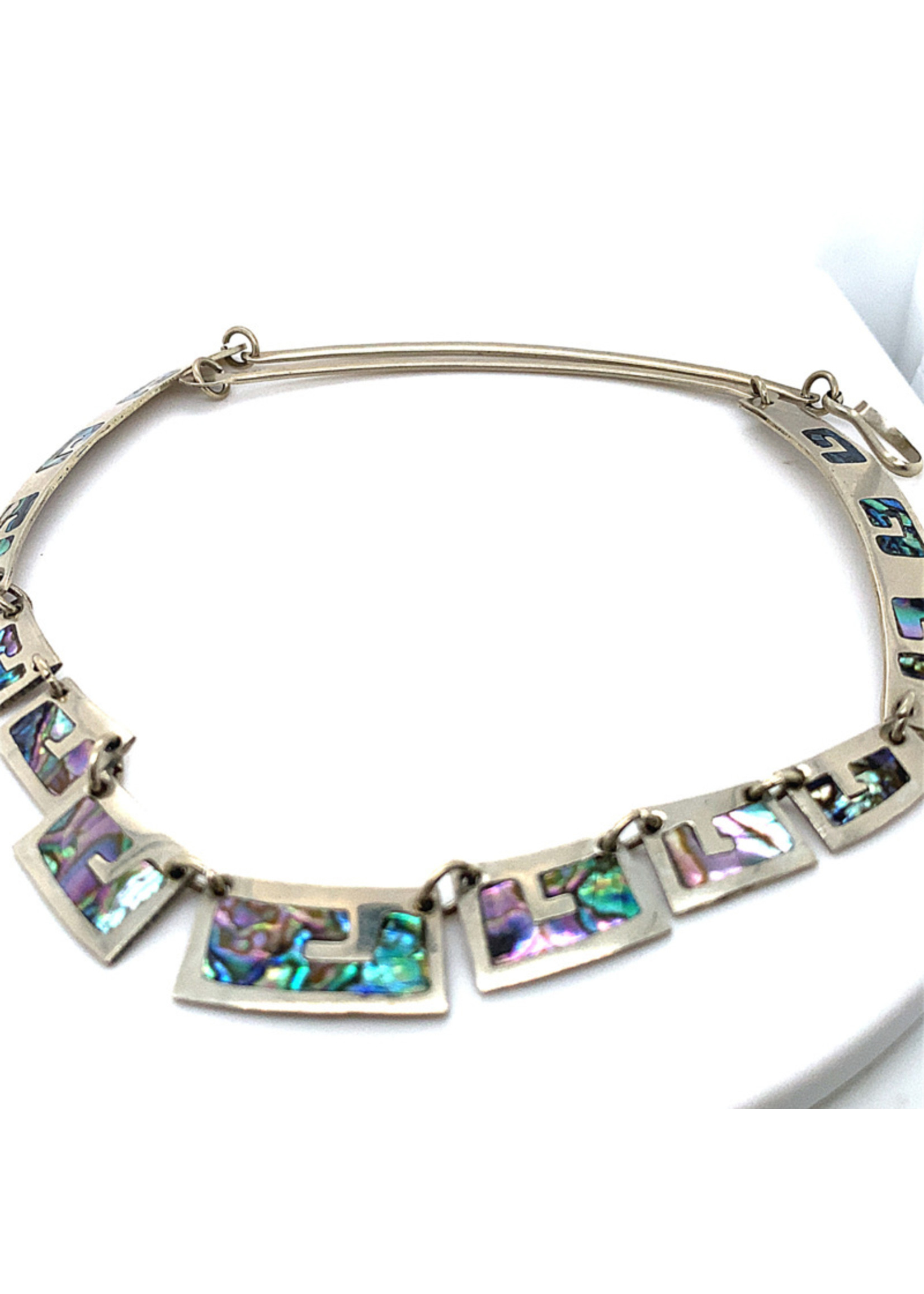 Vintage & Occasion Occasion Mexicaans alpaca collier met parelmoer