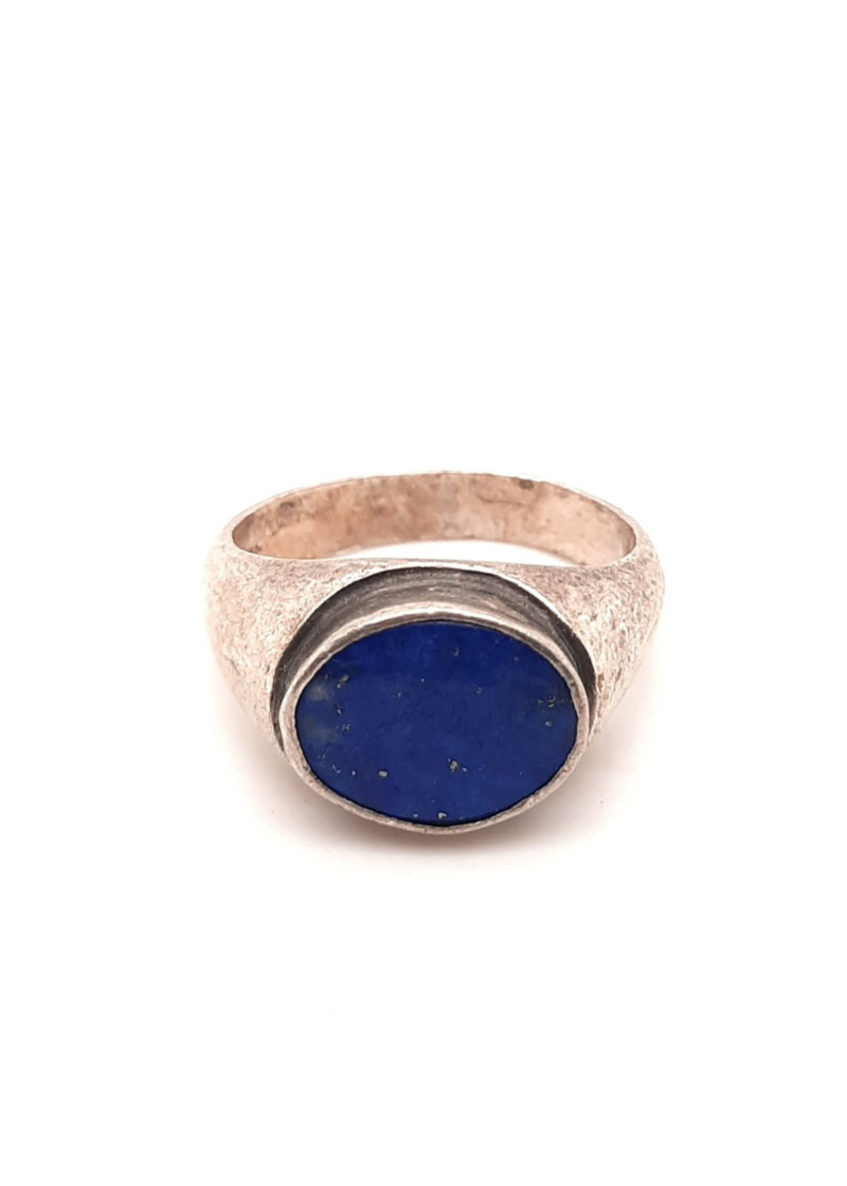 Vintage & Occasion Occasion zilveren ring met lapis lazuli