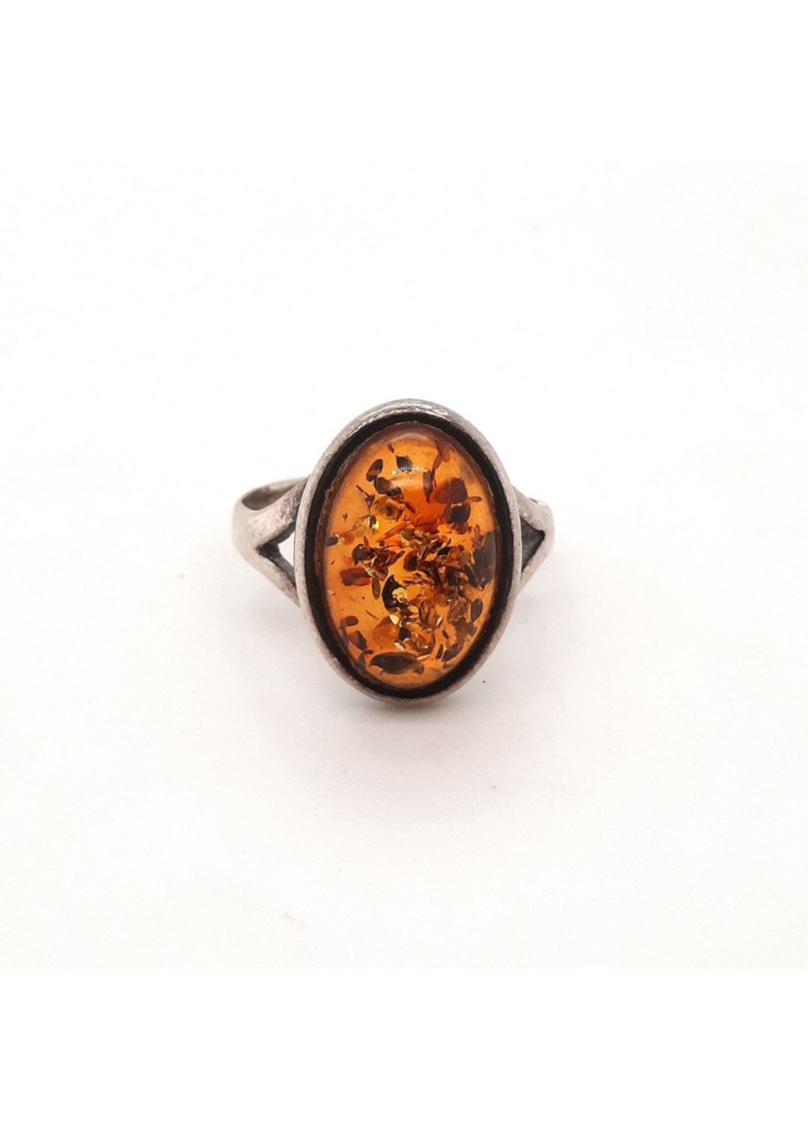 Vintage & Occasion Occasion ring met barnsteen