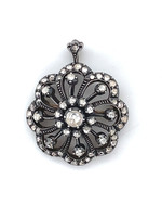 Vintage & Occasion Occasion entourage broche / hanger combinatie met roosdiamant