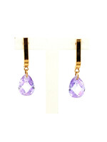 Vintage & Occasion Cataleya Earrings Half Wave & Pear Purple