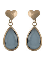 Vintage & Occasion Cataleya Earrings Heart Blue