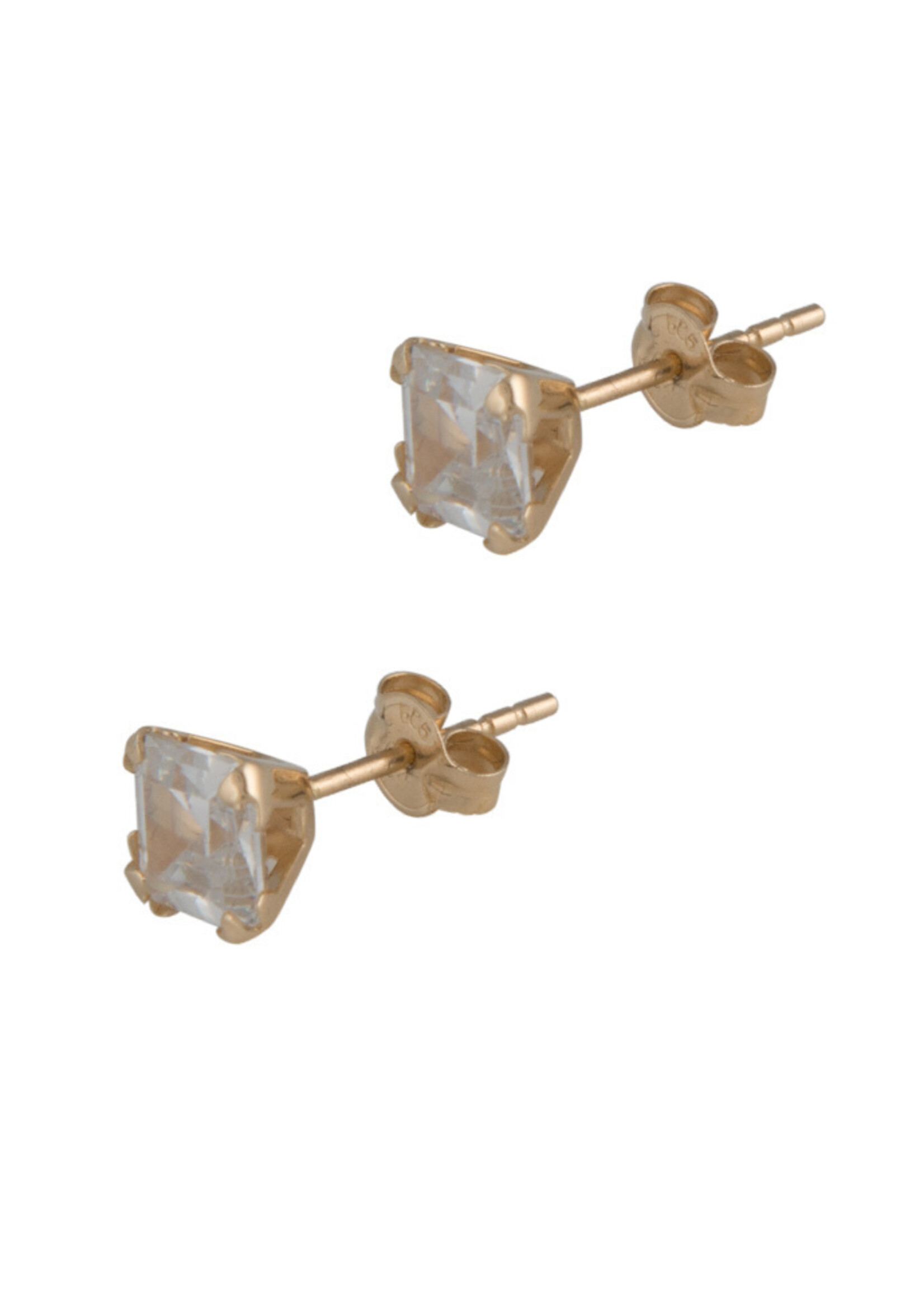 Vintage & Occasion Cataleya  jewels 14k  oorknoppen met zirkonia - Special