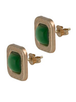 Vintage & Occasion Cataleya Earrings Square Green