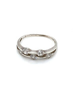 Vintage & Occasion Occasion zilveren ring met 5 zirkonia's