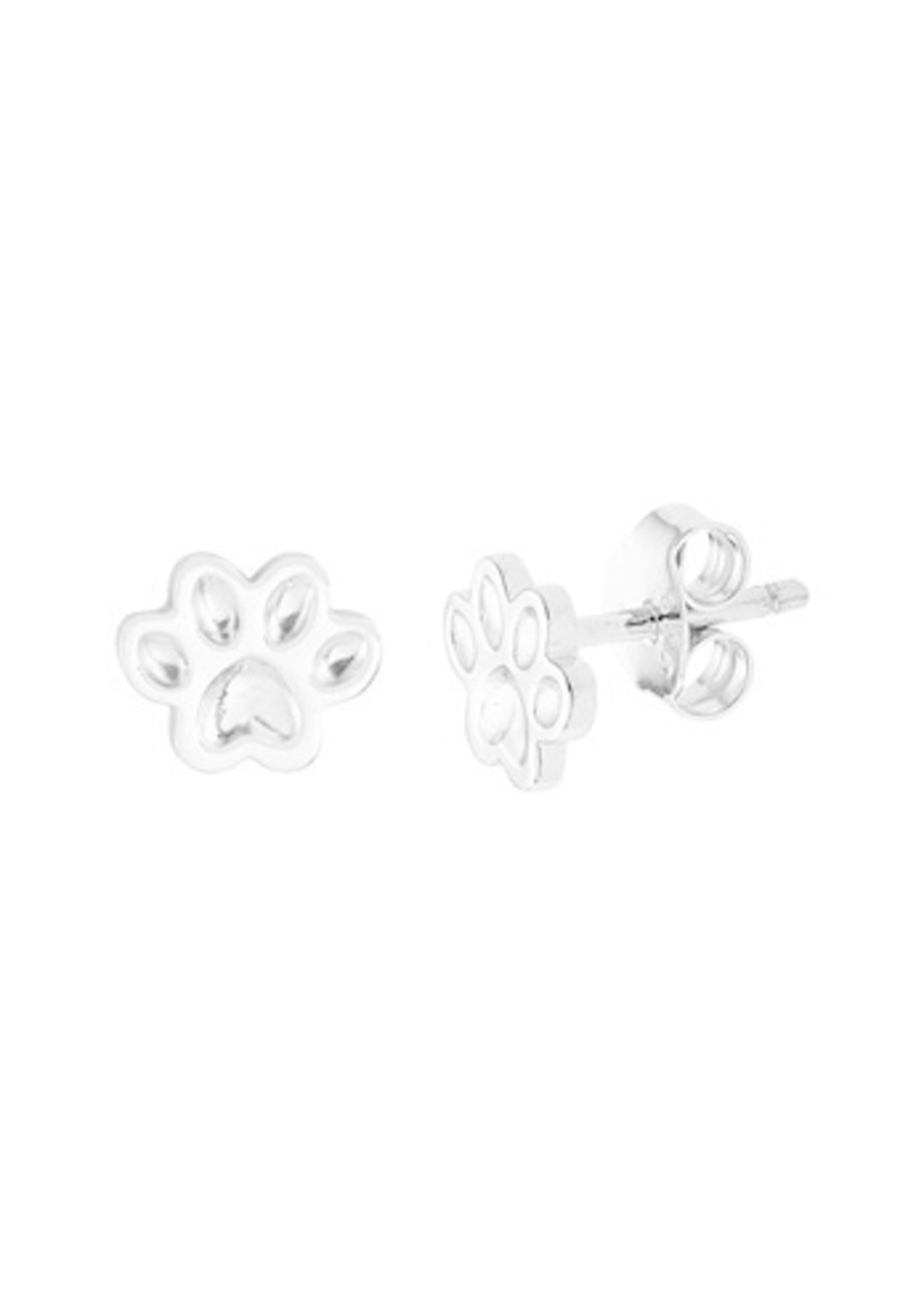 Cataleya jewels Zilveren oorknoppen hondenpoot