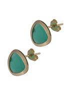 Vintage & Occasion Cataleya Earrings Triangle Green