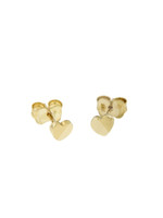Cataleya jewels Geelgouden oorstekers vlak hartje van 5mm