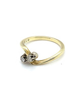 Vintage & Occasion Occasion gouden slagring met diamant 0.10ct