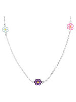 Cataleya jewels Zilveren collier bloem 1,5 mm 26 + 2,5 cm