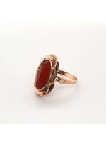 Vintage & Occasion Occasion gouden ring met carneool maat 16.75