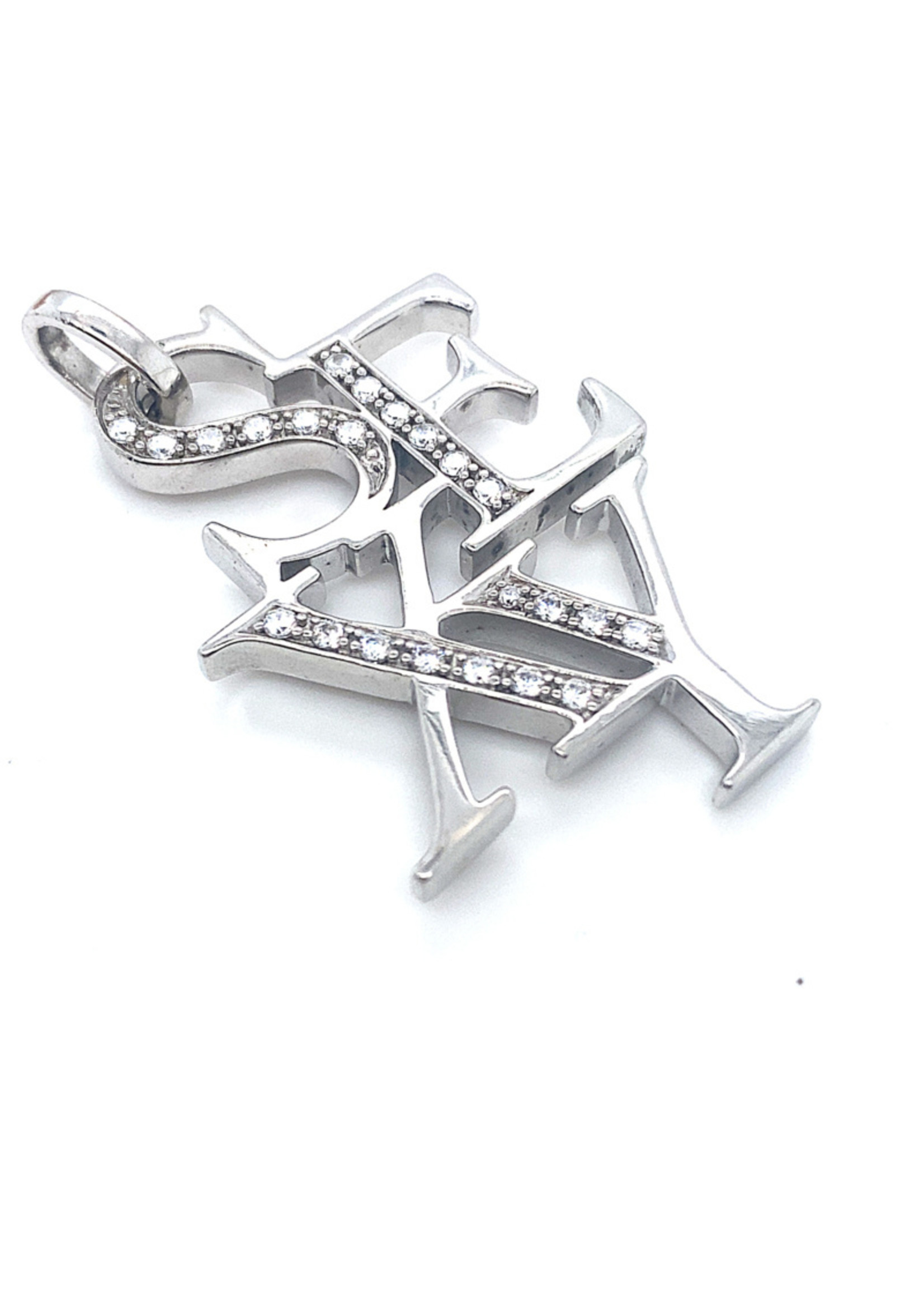 Vintage & Occasion Occasion zilveren hanger sexy met zirkonia's