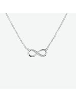 Vintage & Occasion Zilveren collier infinity zirkonia 1,2 mm 41 + 4 cm