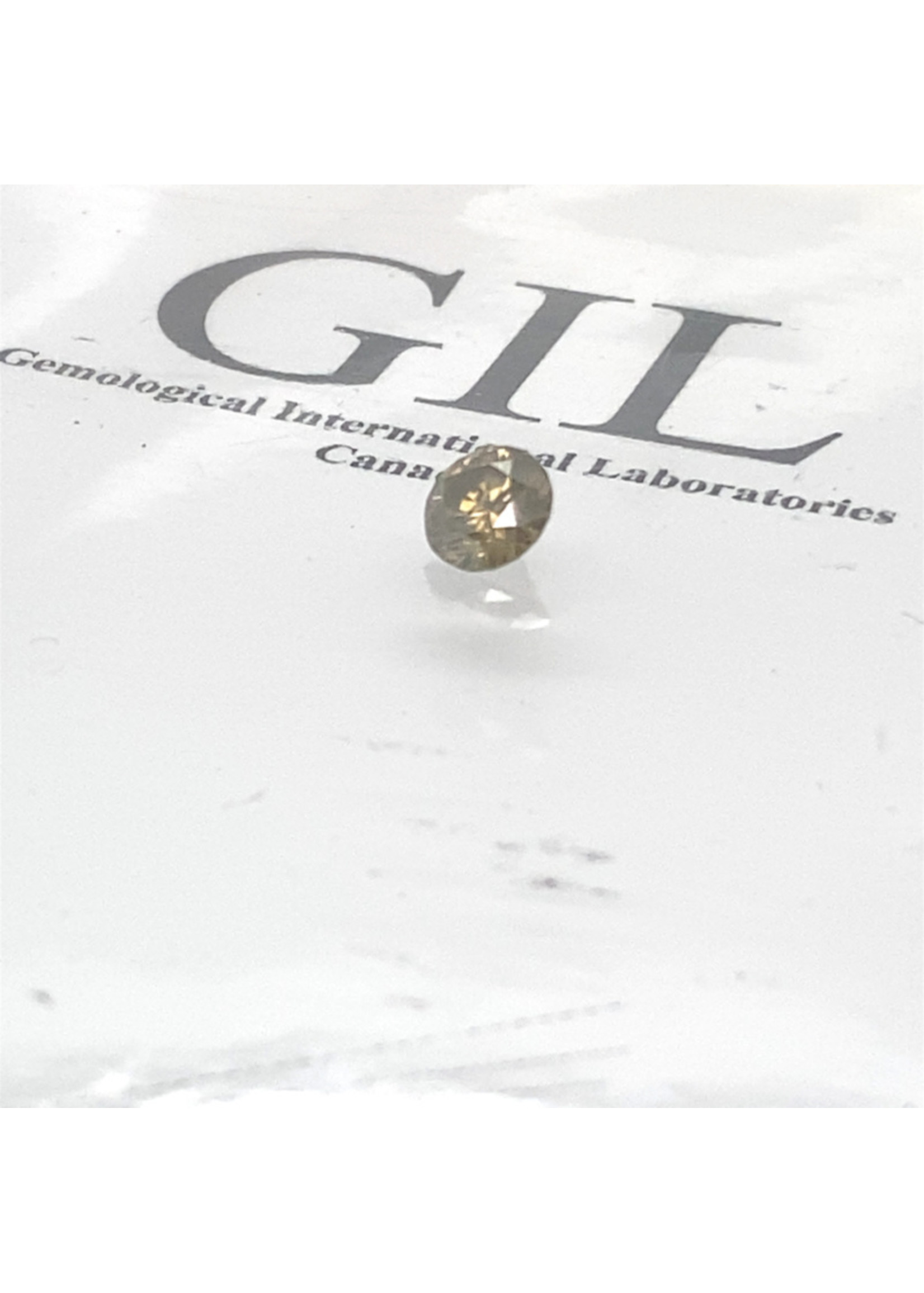 Vintage & Occasion GIL diamant - 1.24 ct. - rond briljant - SI2 - Fancy Greenish Yellow