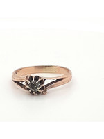 Vintage & Occasion Occasion gouden 18K ring met Bolsjewiek diamant