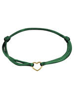Vintage & Occasion Armband satijn hart groen