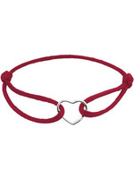 Vintage & Occasion Armband satijn hartje rood