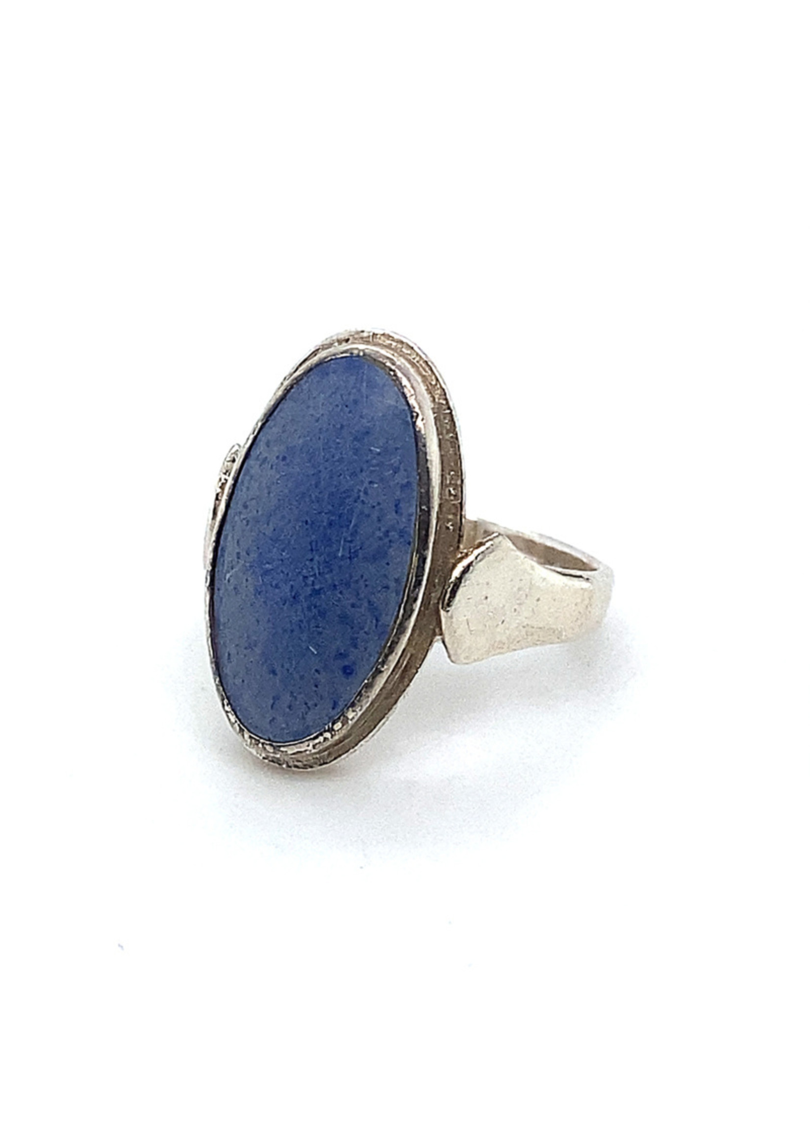 Vintage & Occasion Occasion zilveren ring met lapis lazuli