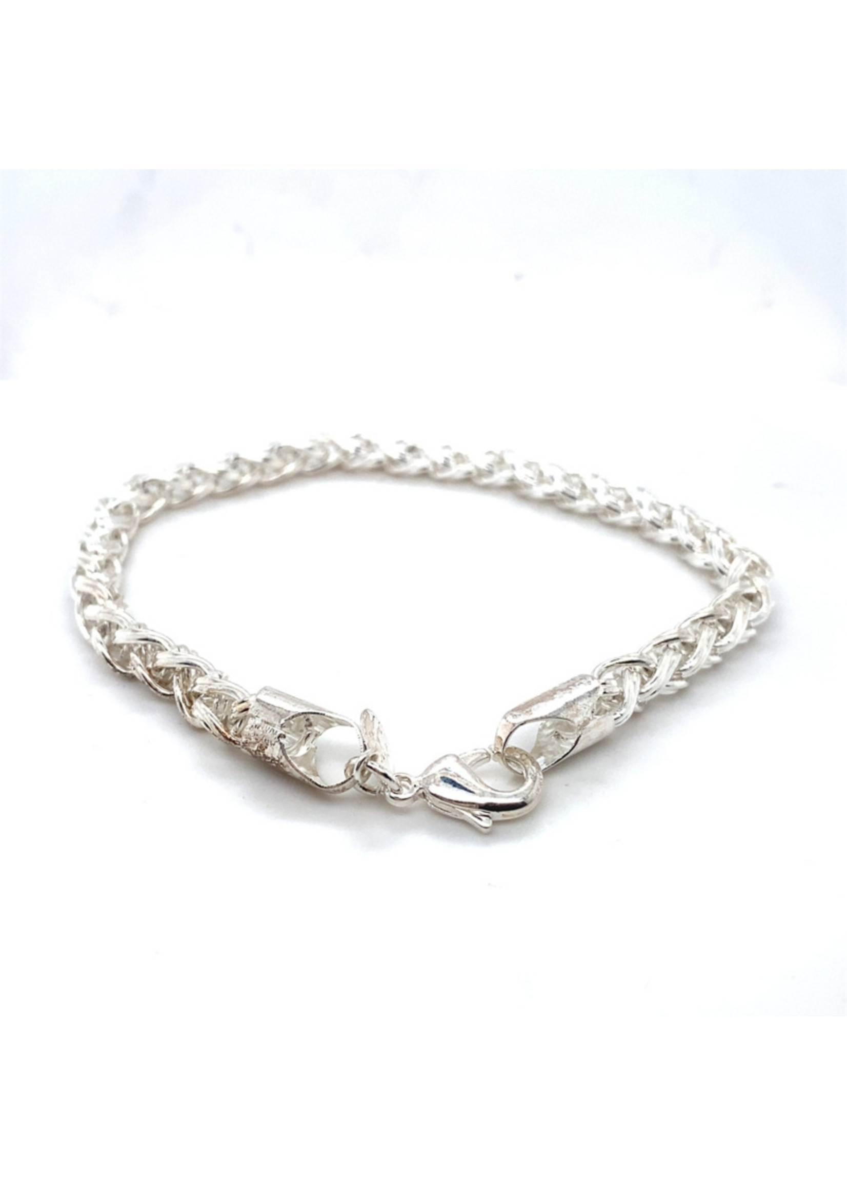 Vintage & Occasion Occasion zilveren vossestaart armband in nieuwstaat