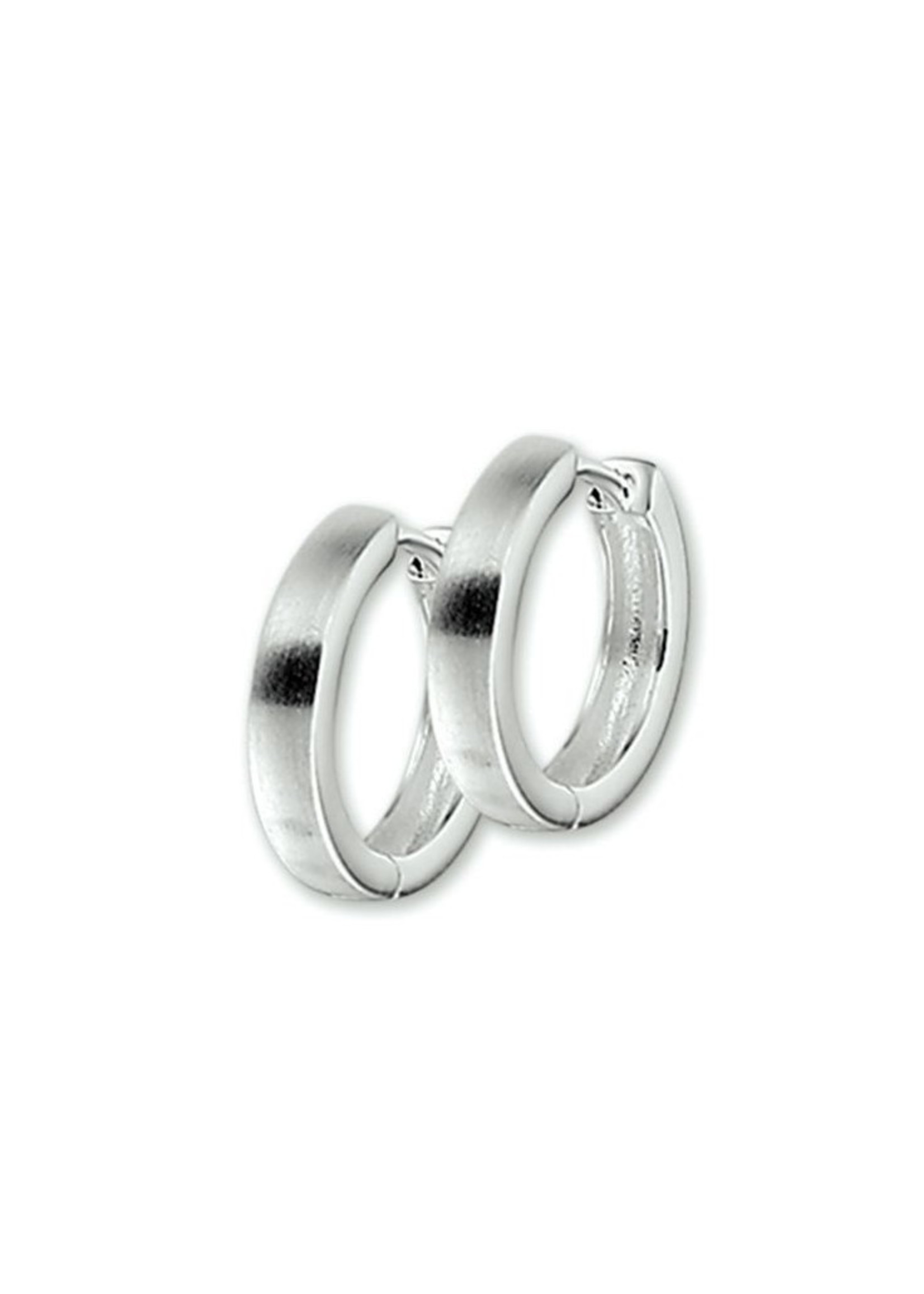 Vintage & Occasion Zilveren klapoorringen 3 mm bol poli/mat