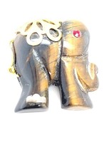 Vintage & Occasion Occasion tijgeroog olifant met goud