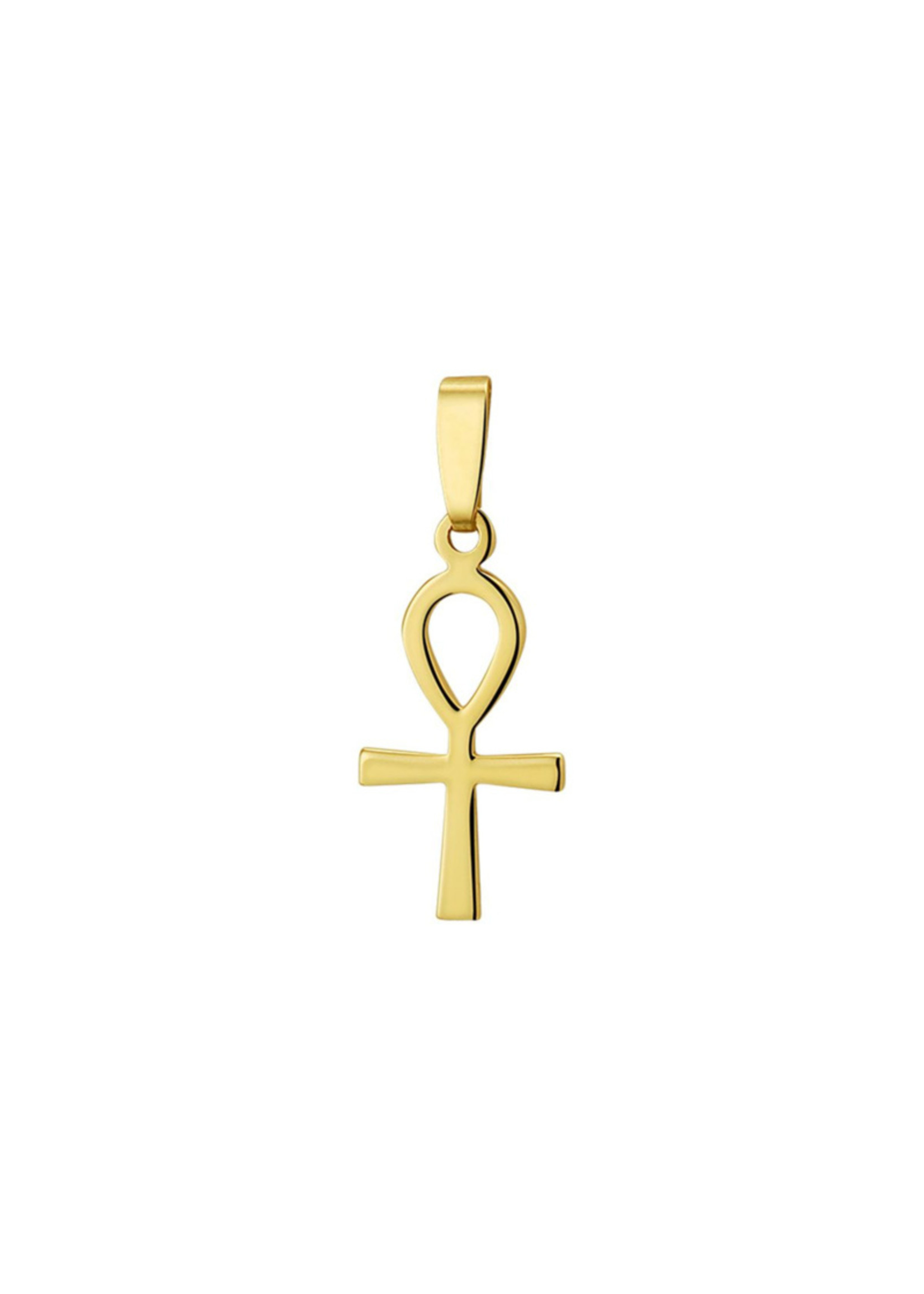 Vintage & Occasion Geelgouden hanger ankh kruis