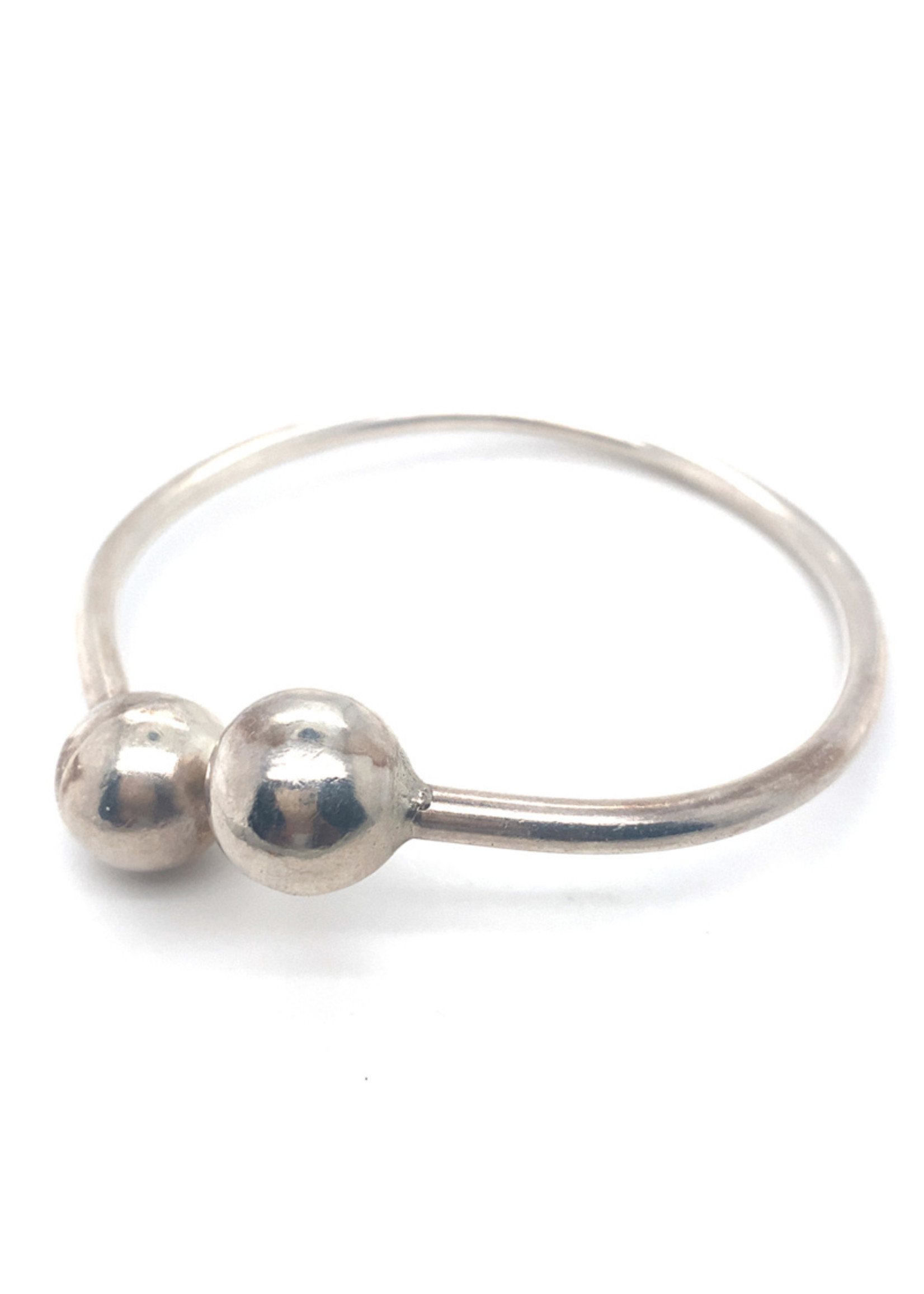 Vintage & Occasion Occasion zilveren bangle 2 bollen