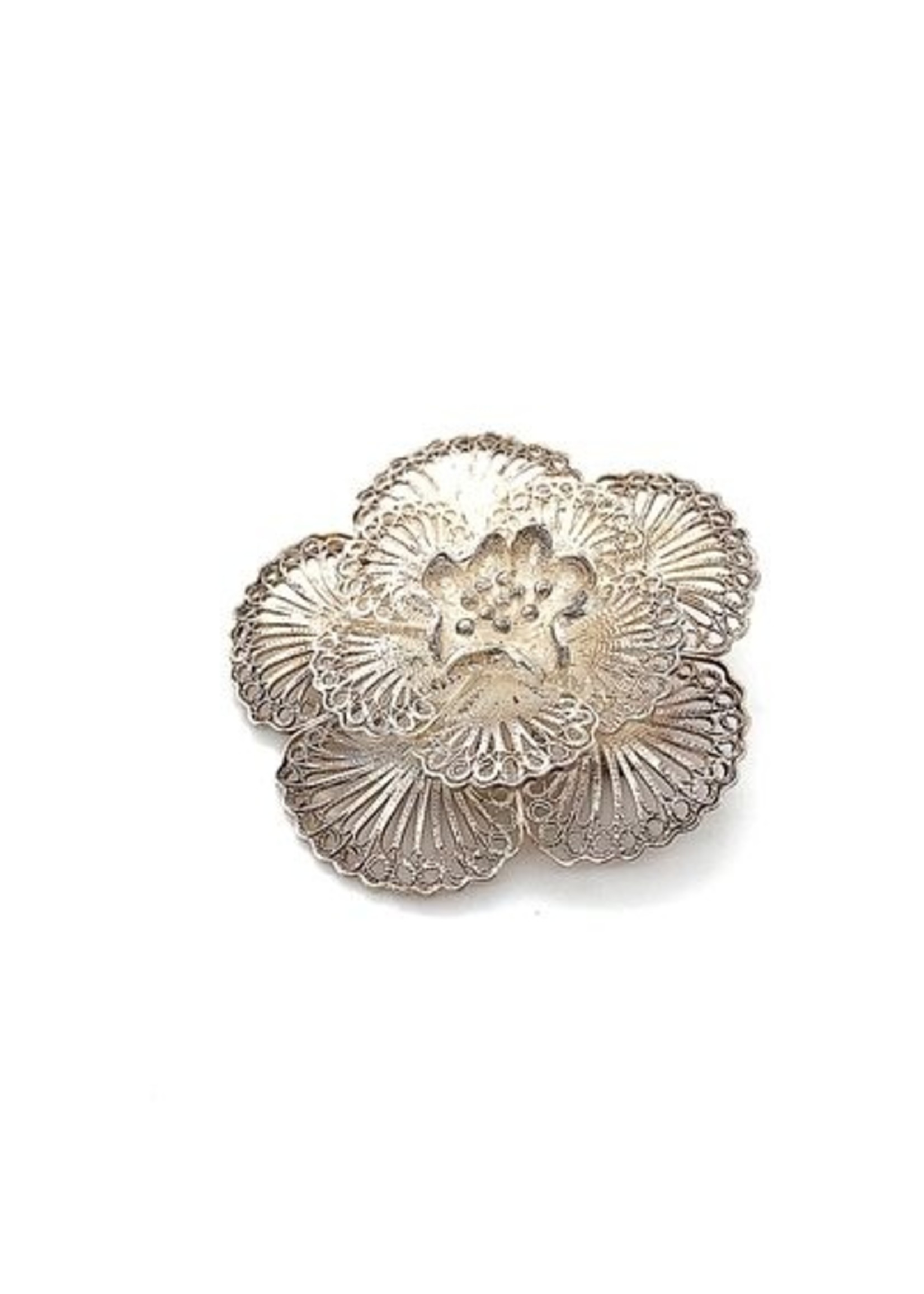 Vintage & Occasion Occasion zilveren bloem broche filigrain