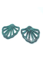Vintage & Occasion Hangers voor oorbellen van groen resin