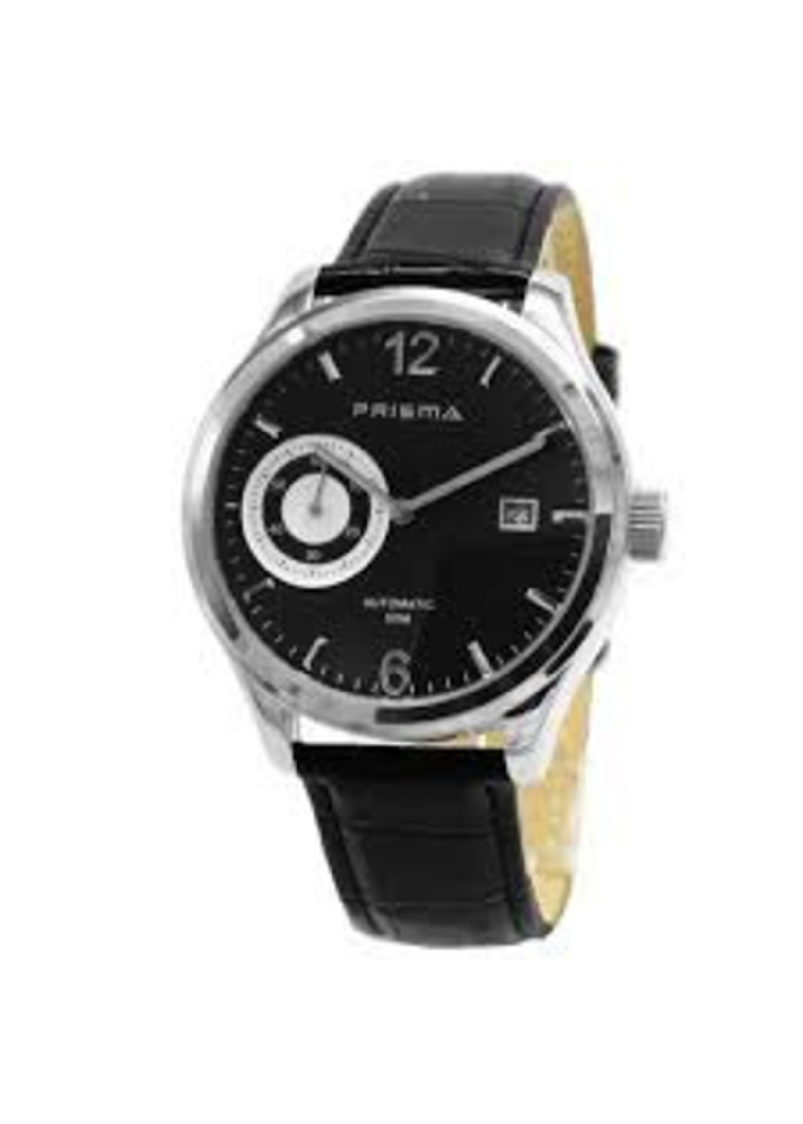 Vintage & Occasion Prisma Herenhorloge automatic P.2156 Lederen band zwart