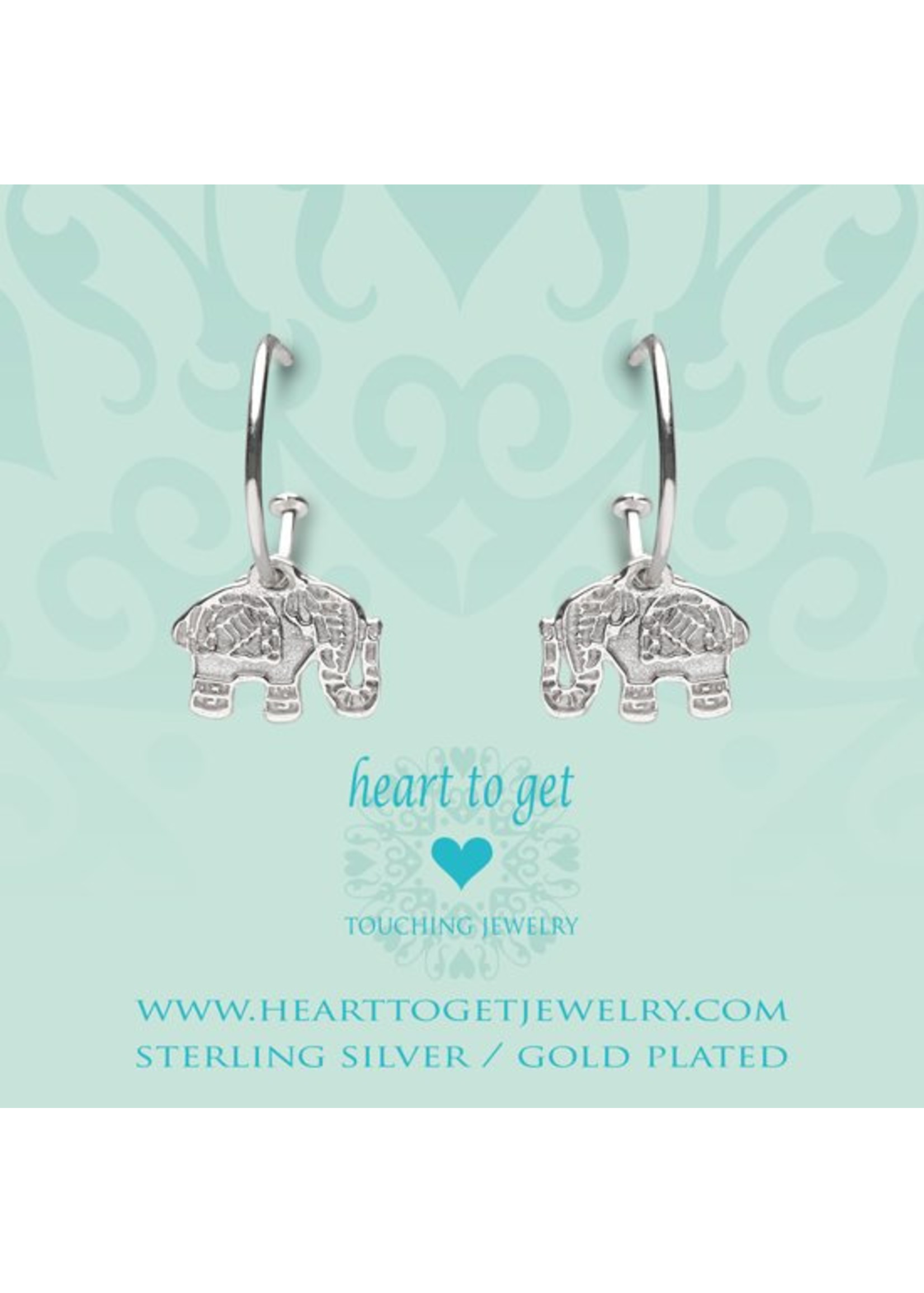 Vintage & Occasion Heart to Get - Bohemian Elephant - Oorbellen - Zilver