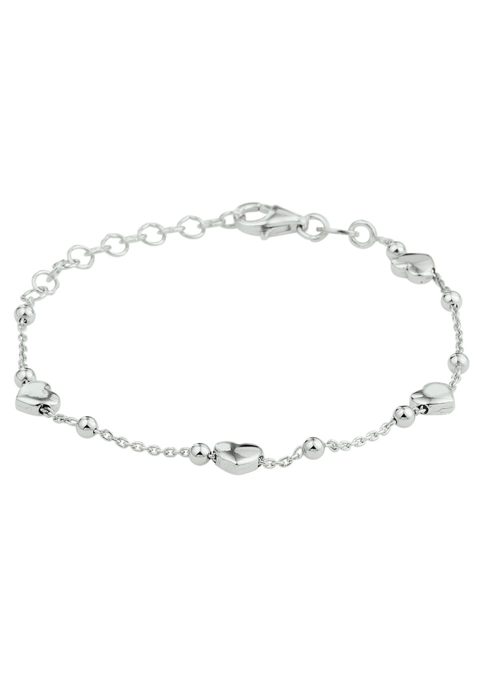 Cataleya jewels Zilveren armband hartjes 13 + 3 cm