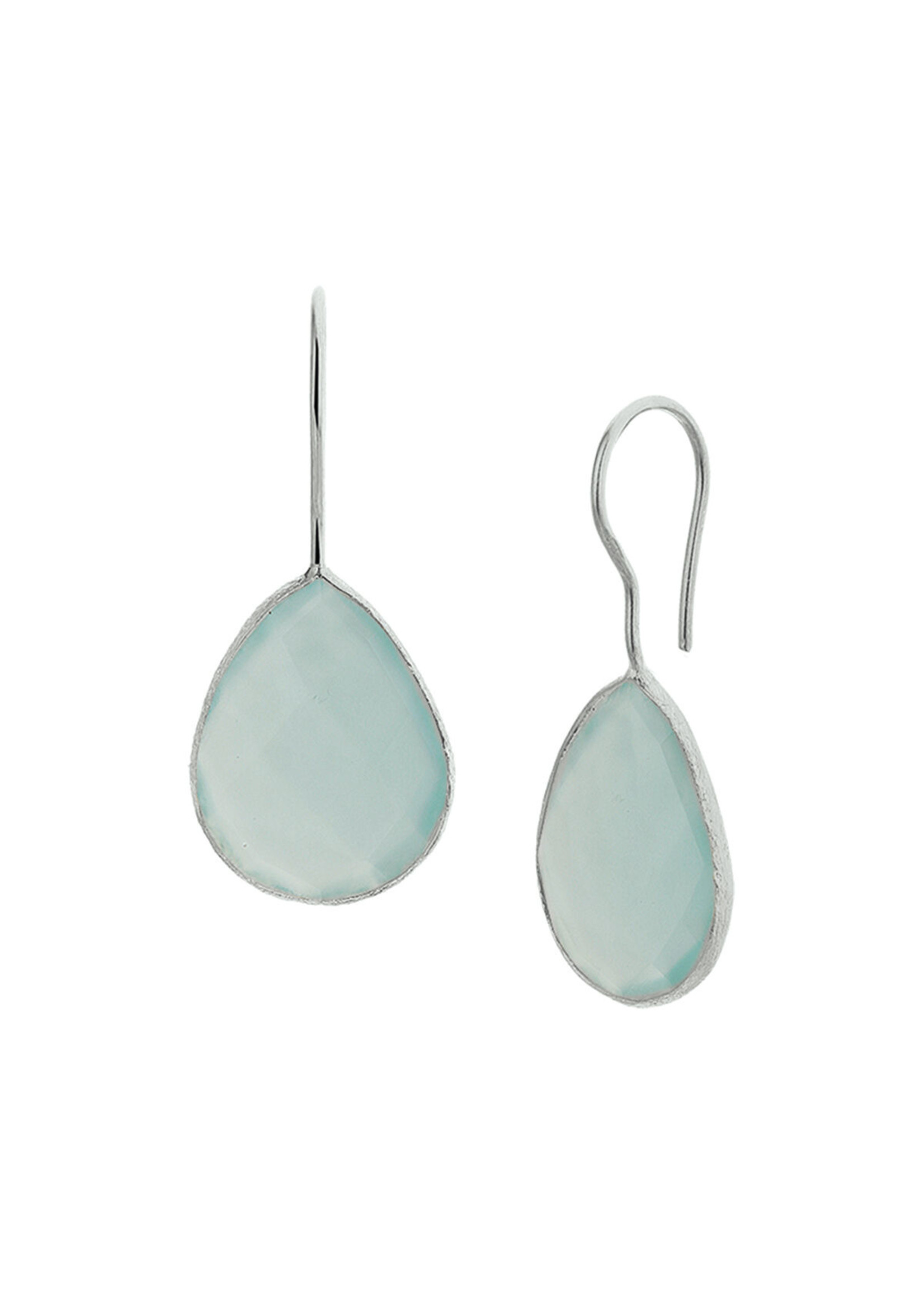 Cataleya jewels Zilveren oorhangers chalcedoon franse haak