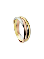 Vintage & Occasion Gouden ring 3-in-1 tricolor