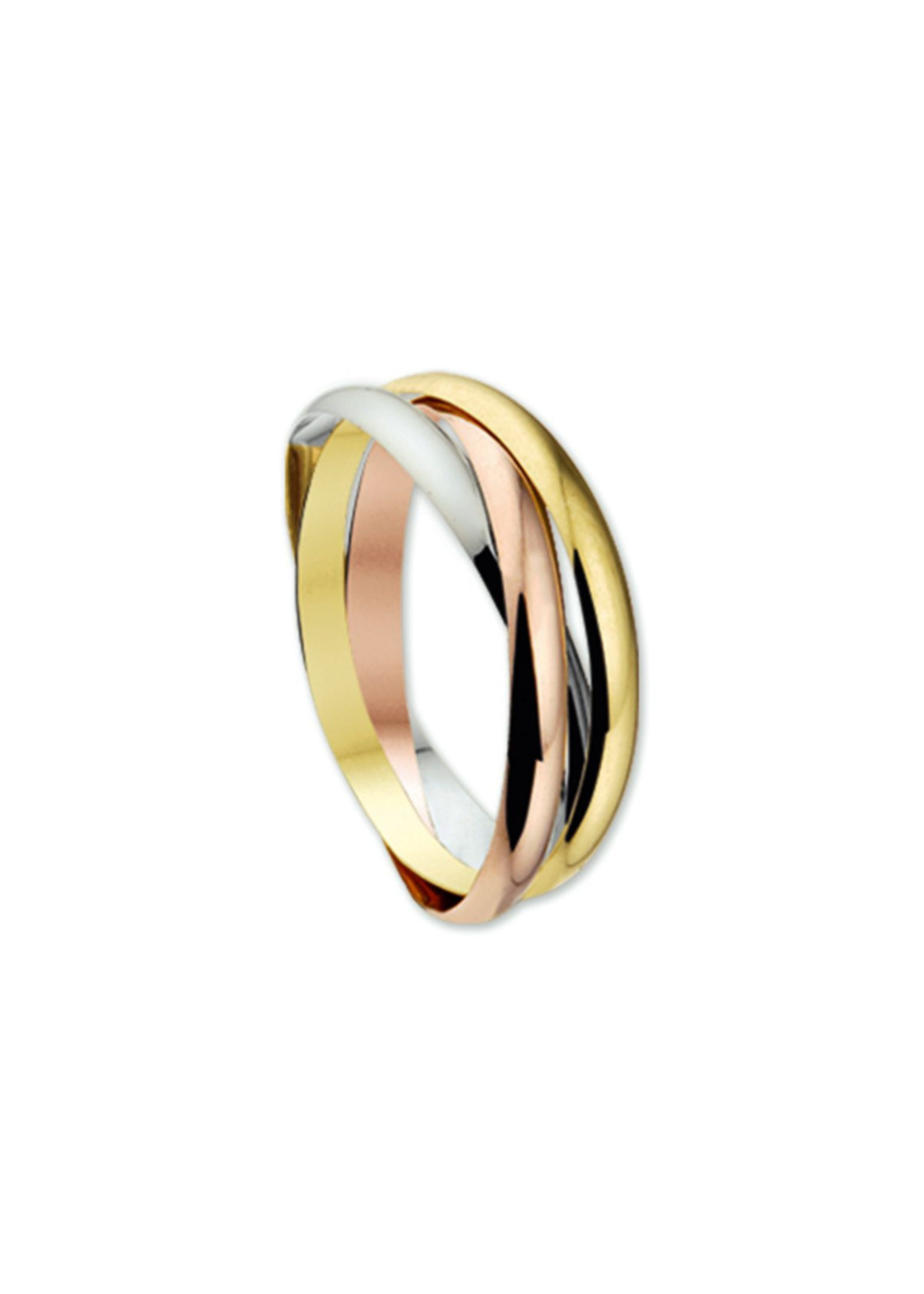 Vintage & Occasion Gouden ring 3-in-1 tricolor