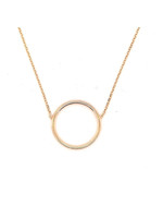 Vintage & Occasion Geelgouden collier met open ronde hanger