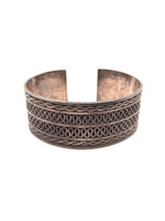 Vintage & Occasion Occasion zilveren klem bangle met golvend patroon