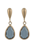 Vintage & Occasion Cataleya Earrings Pear Blue