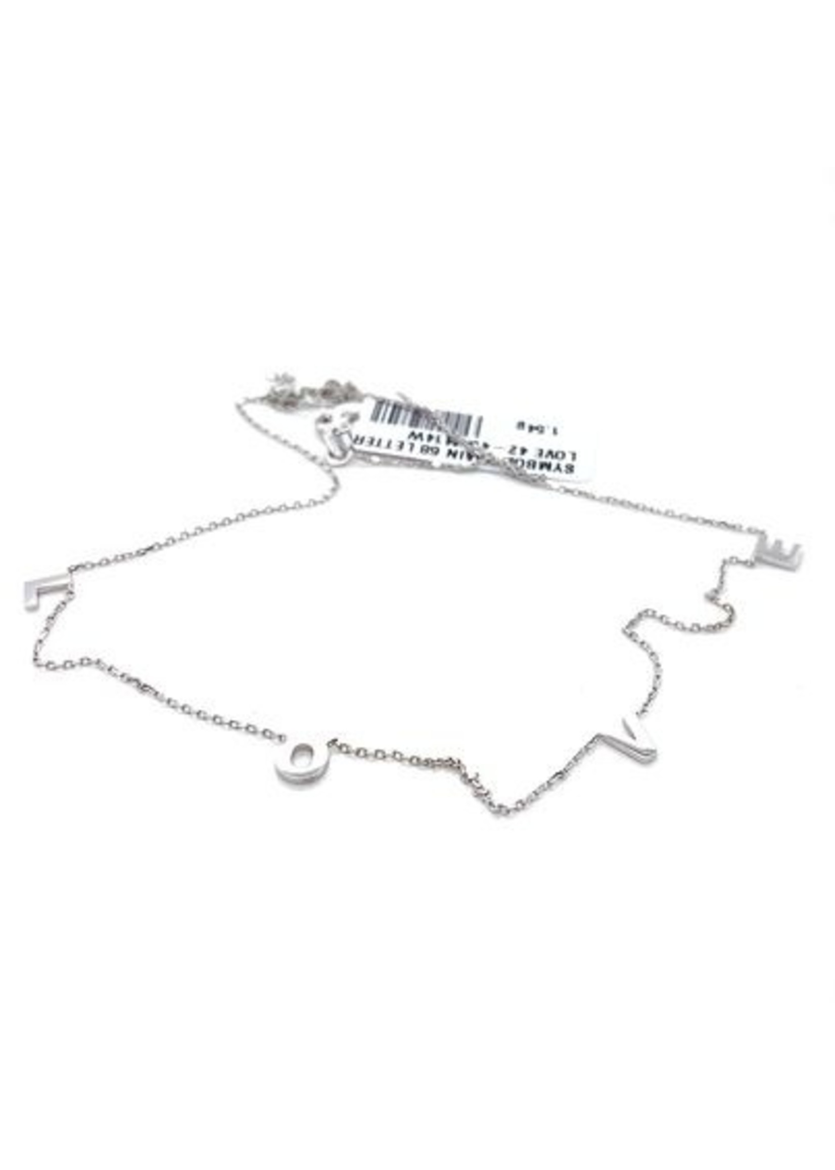 Cataleya jewels Witgouden Symbol Chain LOVE 42-45 cm