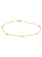 Cataleya jewels Geelgouden armband rondjes 17 - 19 cm